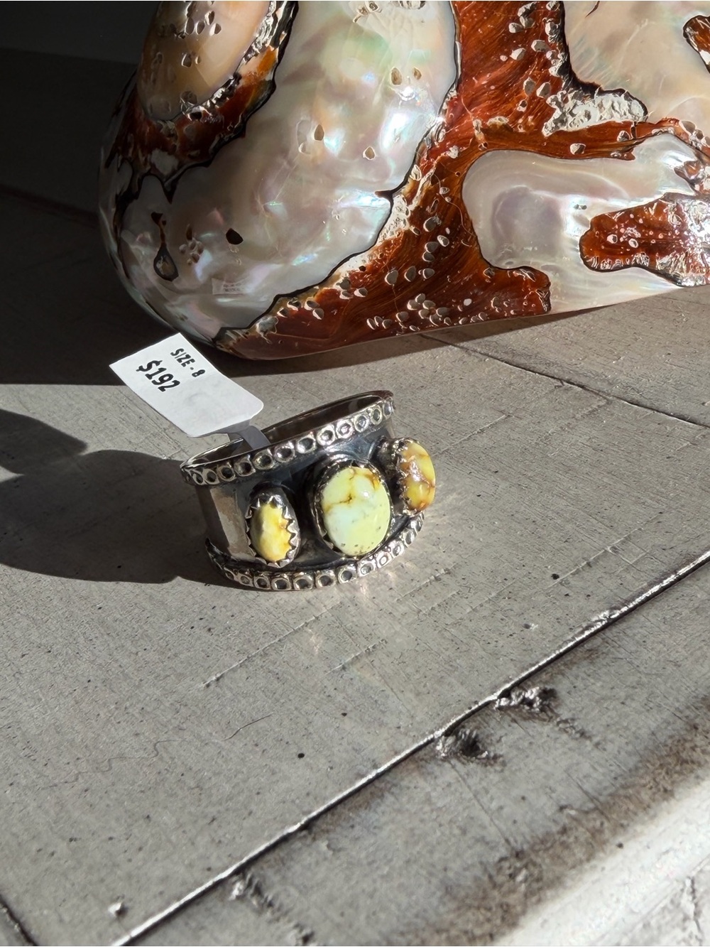 Palomino Turquoise Cigar Band Ring